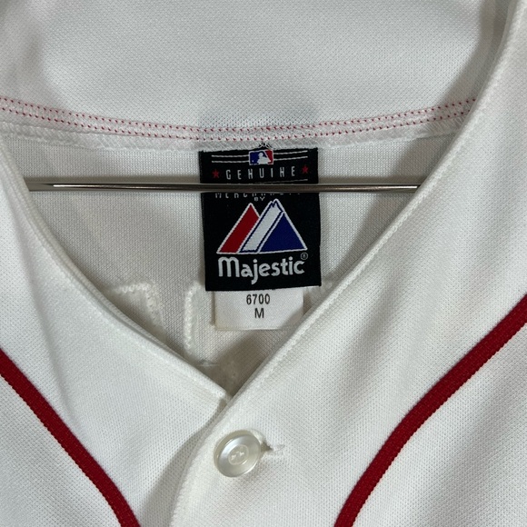 Majestic Size Medium Cincinnati Reds Votto White and Red Men's Jersey - Picture 2 of 9